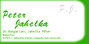 peter jahelka business card